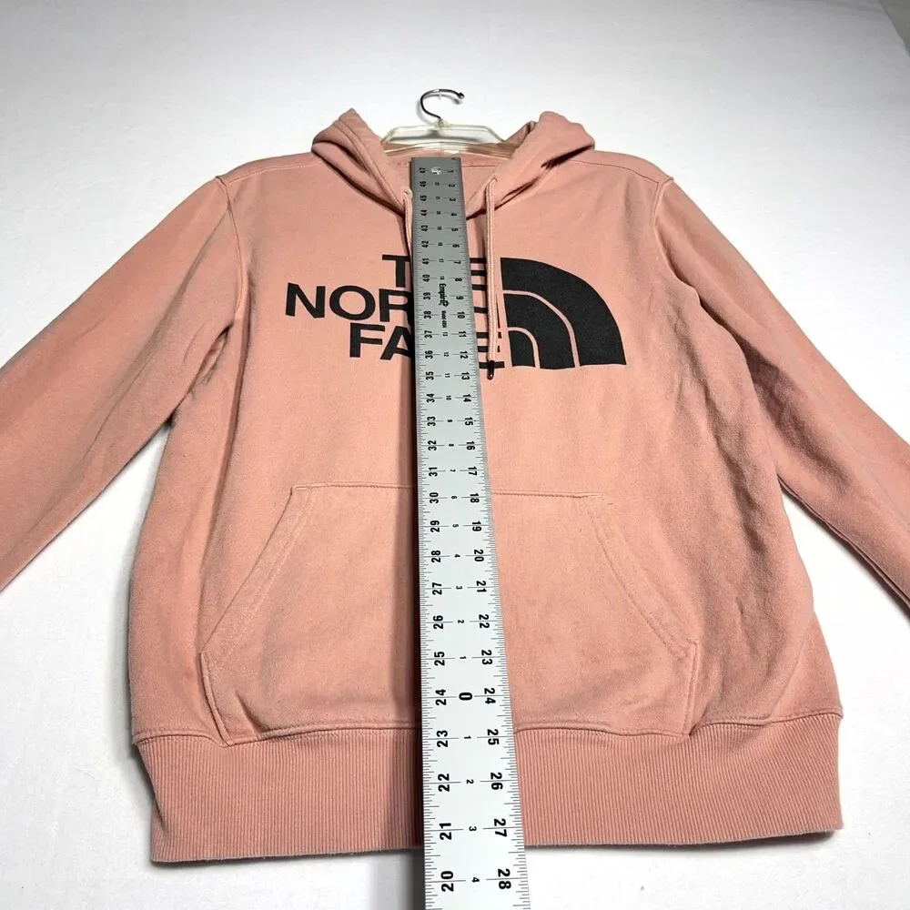 The North Face Sweat Shirt Hoodie‎ Pink with Black Lettering Mens Size S